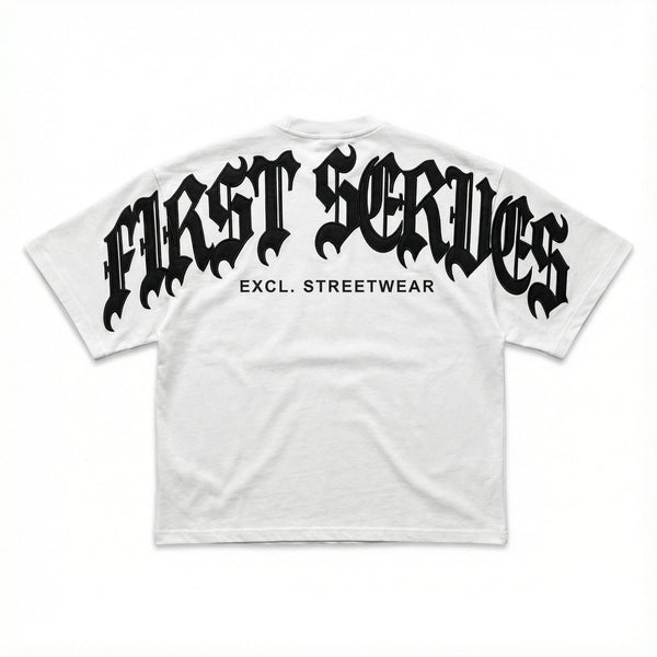 White/Black 'FS/2026' Oversized Tee - Getgot™ ClothingXS